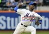 La expromesa de los Mets de Nueva York comenzó su carrera como abridor, antes de someterse a una cirugía Tommy John en el 2018 y ser trasladado al bullpen por los Vigilantes. EFE/ JUSTIN LANE/Archivo
