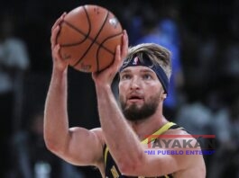 El ala-pívot lituano Domantas Sabonis de los Pacers de Indiana. EFE/EPA/DIVYAKANT SOLANKI/Archivo