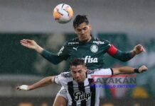 Palmeiras confía en recuperar al paraguayo Gustavo Gómez para la final Gustavo Gómez (arriba) de Palmeiras. EFE/Alexandre Schneider/Archivo