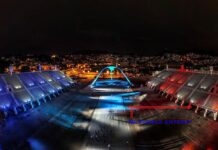 Un Sambódromo de Río vacío gana iluminación especial para víctimas de covid