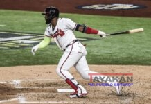 5-3. El dominicano Ozuna pega un grand slam en el triunfo de los Bravos sobre los Nacionales