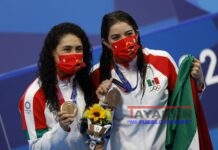 Bronce para las mexicanas Agúndez y Orozco en plataforma sincronizada