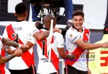 Con un triplete de Julián Álvarez, River venció a San Lorenzo y sigue líder