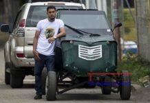 En un pequeño taller un nicaragüense fabrica su propio auto