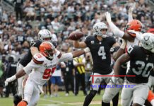 Myles Garrett muestra su poderío.