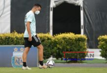 Argentina se entrena con dos bajas y a la espera de Messi, Paredes y Di María