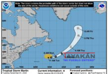 Tormenta tropical Martin se suma a Lisa en cuenca del Atlántico