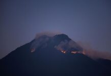 El incendio del volcán de Agua en Guatemala.