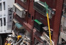 Fuerte terremoto de Taiwán.