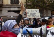 Crecen las protestas universitarias por Palestina en España