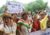 Indígenas bolivianas marchan por sus tierras y contra incendios