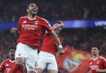 La Liga de Campeones ante el Benfica El delantero griego del SL Benfica Pavlidis celebra un gol en Champions en foto de archivo de MANUEL DE ALMEIDA. EFE/EPA