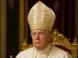 Imagen hecha con inteligencia artificial (IA) tomada de la cuenta oficial de la red social Truth Social @realDonaldTrump que muestra al presidente de Estados Unidos, Donald Trump, vestido de papa. EFE/ @realDonaldTrump