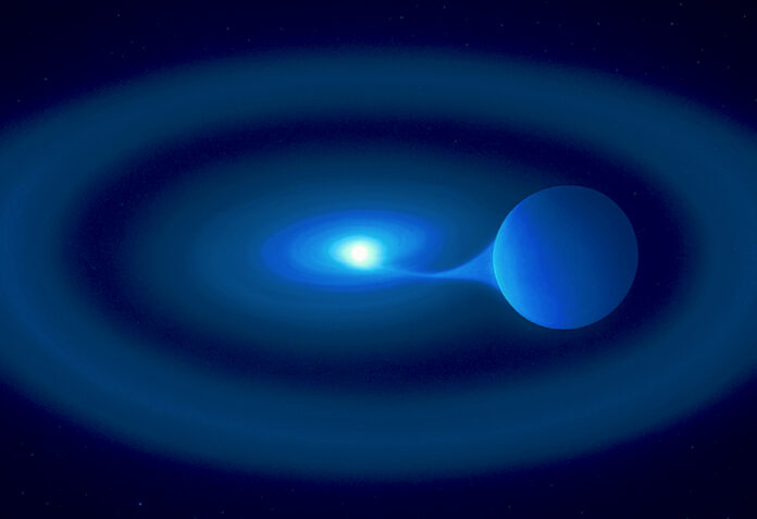 Un sistema estelar especialmente brillante lo es porque una estrella devora a la otra