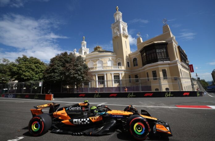 Norris, por delante de Verstappen y Piastri en el último libre de Bakú