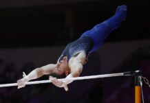 El estadounidense Brody Malone con el oro en barra