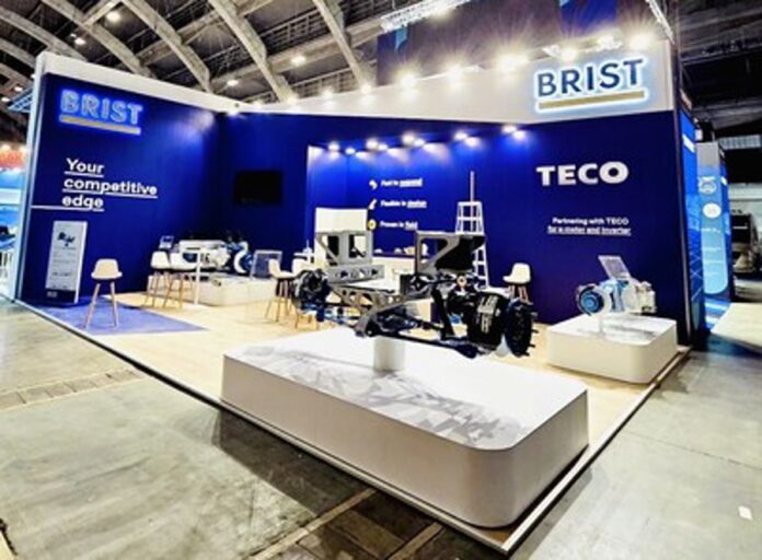 TECO debuta en el evento Busworld 2025 con un sistema de propulsión refrigerada por aceite para vehículos eléctricos y colabora con BRIST en Europa