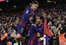 3-1. El Barça defiende el liderato en la primera gran noche
