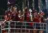 Copa Libertadores 2026 La celebración en 2025 de los jugadores de Flamengo por la conquista de la Copa Libertadores es una consigna que tiene el club rojinegro para repetir en 2026 a partir de este martes, cuando comienza la fase de grupos de la edición 67 de torneo, que repartirá una bolsa de hasta 40 millones de dólares. EFE/ André Coelho