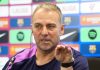 Hans Flick augura recuperación de Lamine Yamal El técnico alemán del FC Barcelona, Hansi Flick, durante la rueda de prensa ofrecida hoy en las instalaciones de la Ciudad Deportiva Joan Gamper previa al entrenamiento del primer equipo de cara al partido de la Liga que jugaran mañana contra el Getafe CF EFE/ Enric Fontcuberta.