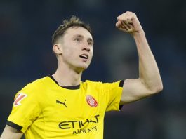 El delantero ucraniano del Girona Vladyslav Vanat. EFE/Enric Fontcuberta