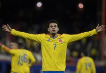 Fifa confirma selecciones para mundial 2026 Fotografía de archivo que muestra a Luis Díaz de Colombia celebrando un gol en Nueva York (Estados Unidos). EFE/ Ángel Colmenares