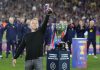 FC Barcelona “Nunca olvidaré esto” Hans Flick El técnico alemán del FC Barcelona, Hansi Flick, celebra el título de Liga a la finalización del encuentro correspondiente a la jornada 35 de LaLiga que FC Barcelona y Real Madrid han disputado este domingo en el Camp Nou, en Barcelona. EFE/Enric Fontcuberta.