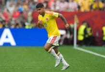 Cucho fomenta Solidaridad Colombiana. Juan Camilo 'Cucho' Hernandez, durante su participación en el pasado Mundial con la selección de Colombia.EFE/EPA/BOB FRID