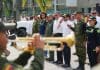 Terremoto Asesino en Colombia. El presidente de Colombia, Abelardo de la Espriella (3-d), asiste junto al ministro de Defensa, Jorge Eduardo Mora López (4-d), y la gobernadora de Chocó, Nubia Carolina Córdoba (2-i), en un puesto de mando unificado por el terremoto de magnitud 7,4 que sacudió al país este lunes, en Quibdó (Colombia). EFE/Jean Arriaga