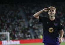 Segunda Jornada LaLigaEA El centrocampista del Barcelona Fermín López celebra tras marcar el 0-4, durante el partido de LaLiga de fútbol que Elche CF y FC Barcelona disputaron en el estadio Martínez Valero. EFE/Manuel Bruque