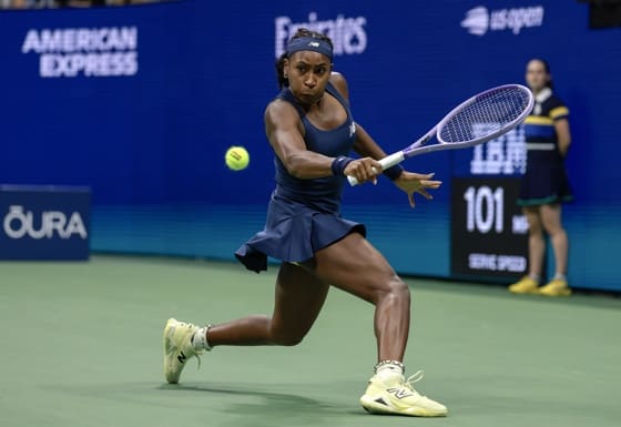 Coco Gauff derrota a Jovic y se enfrentará a Andreeva en cuartos de final La estadounidense Coco Gauff en acción contra su compatriota Iva Jovic durante su partido de octavos de final individual femenino en el US Open Tennis Championships en el USTA Billie Jean King National Tennis Center en Flushing Meadows, Nueva York (EE.UU.). EFE/CRISTOBAL HERRERA-ULASHKEVICH