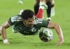 México y Perú igualados Jeremy Marquez, de México, disputa un balón este martes en un partido amistoso entre las selecciones de México y Perú en el Illustrated Stadium en Harrison (Estados Unidos). EFE/ Ángel Colmenares