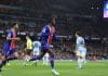 El PSG golea en Mánchester El jugador del Paris Saint-Germain Ousmane Dembele (C) celebra un gol durate el partido de la fase liga de lae UEFA Champions League que han jugado Manchester City y Paris Saint-Germain en Manchester, Reino Unido. EFE/EPA/ADAM VAUGHAN