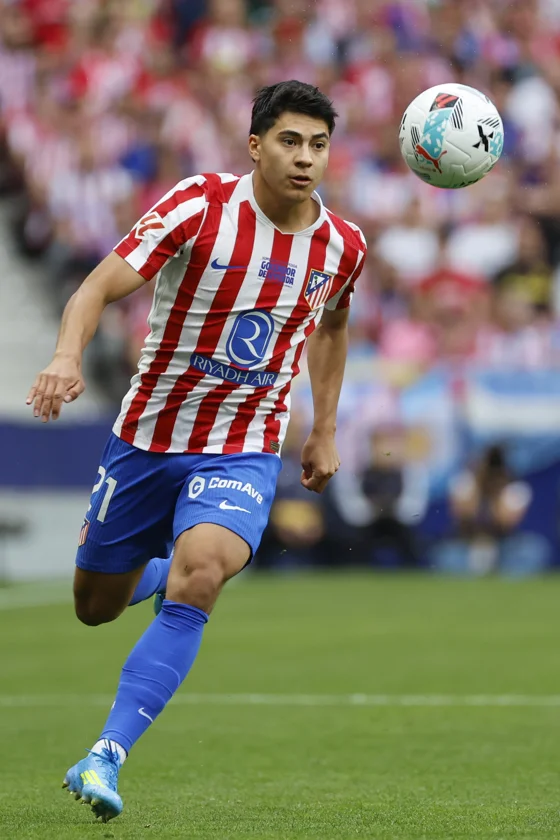 Fotografía de archivo del centrocampista del Atlético de Madrid Obed Vargas durante un encuentro en el Estadio Metropolitano de Madrid. EFE/ Mariscal